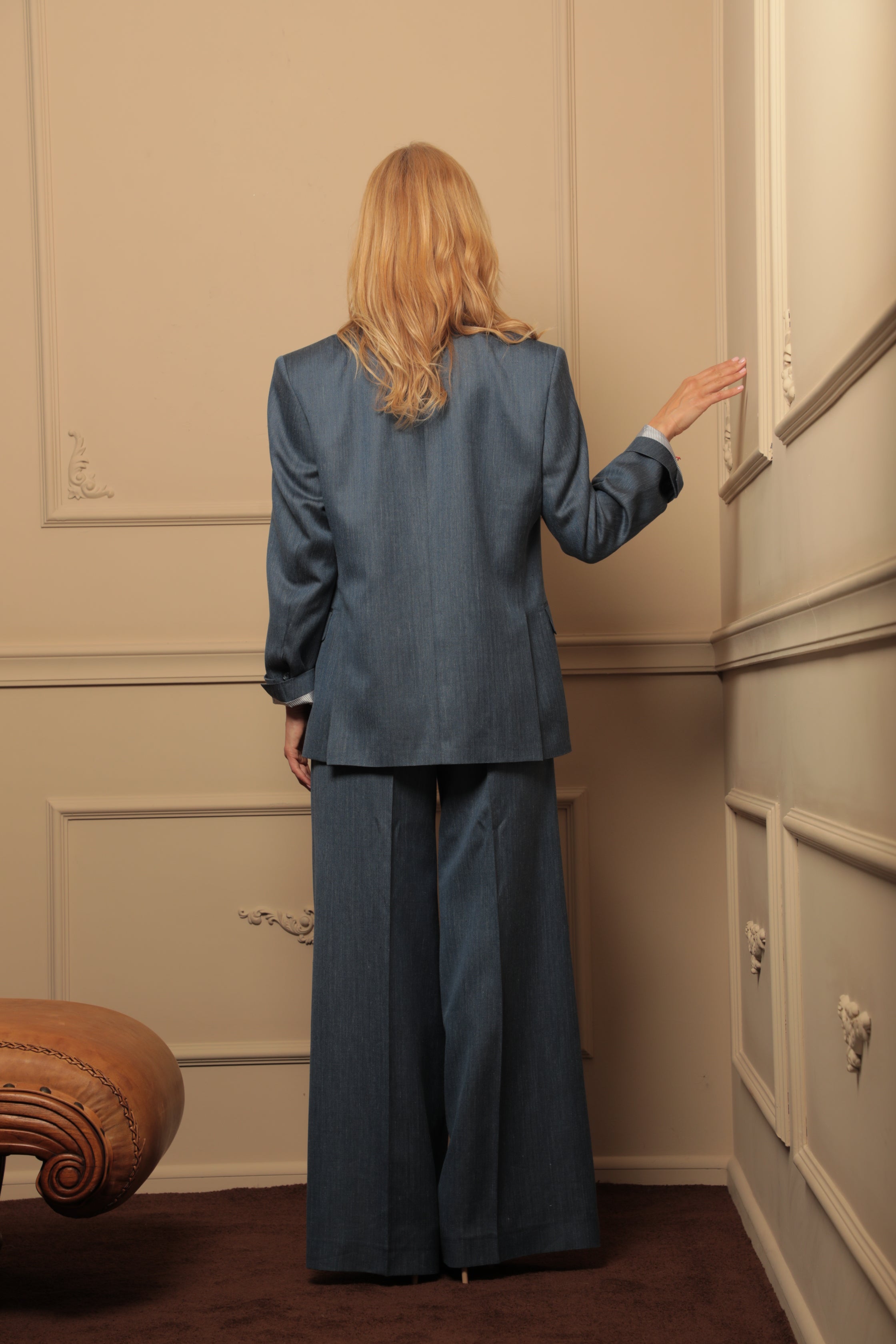 Костюм “Alaia” Светло Син | Suit "Alaia" light blue | EZARO FASHOIN HOUSE