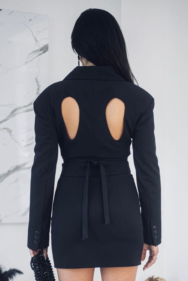 Късо сако с дупки "MGL" Cropeed jacket "MGL" | EZARO FASHION HOUSE
