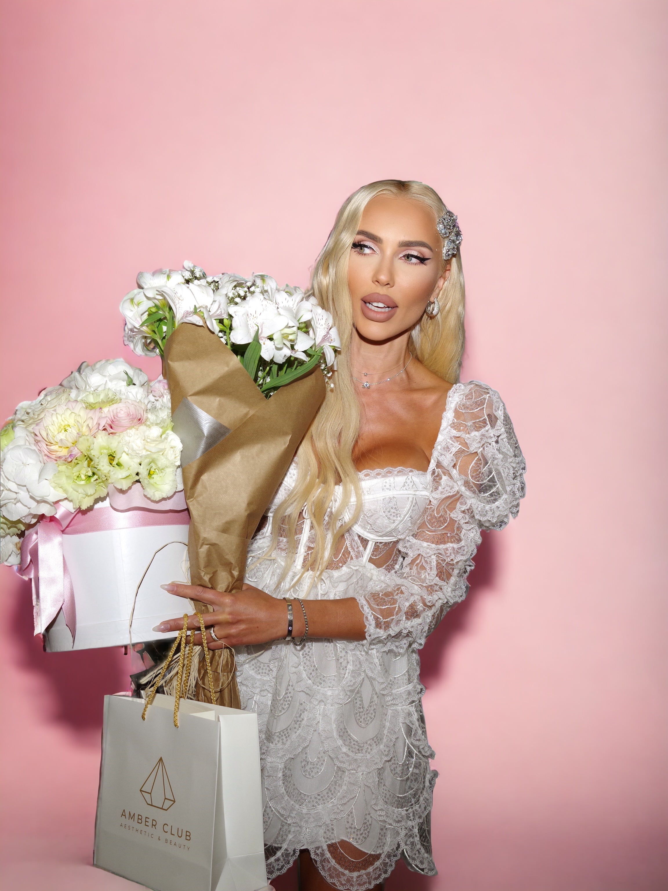 Рокля “Manhattan” бяла | Dress “Manhattan” white | EZARO FASHION HOUSE