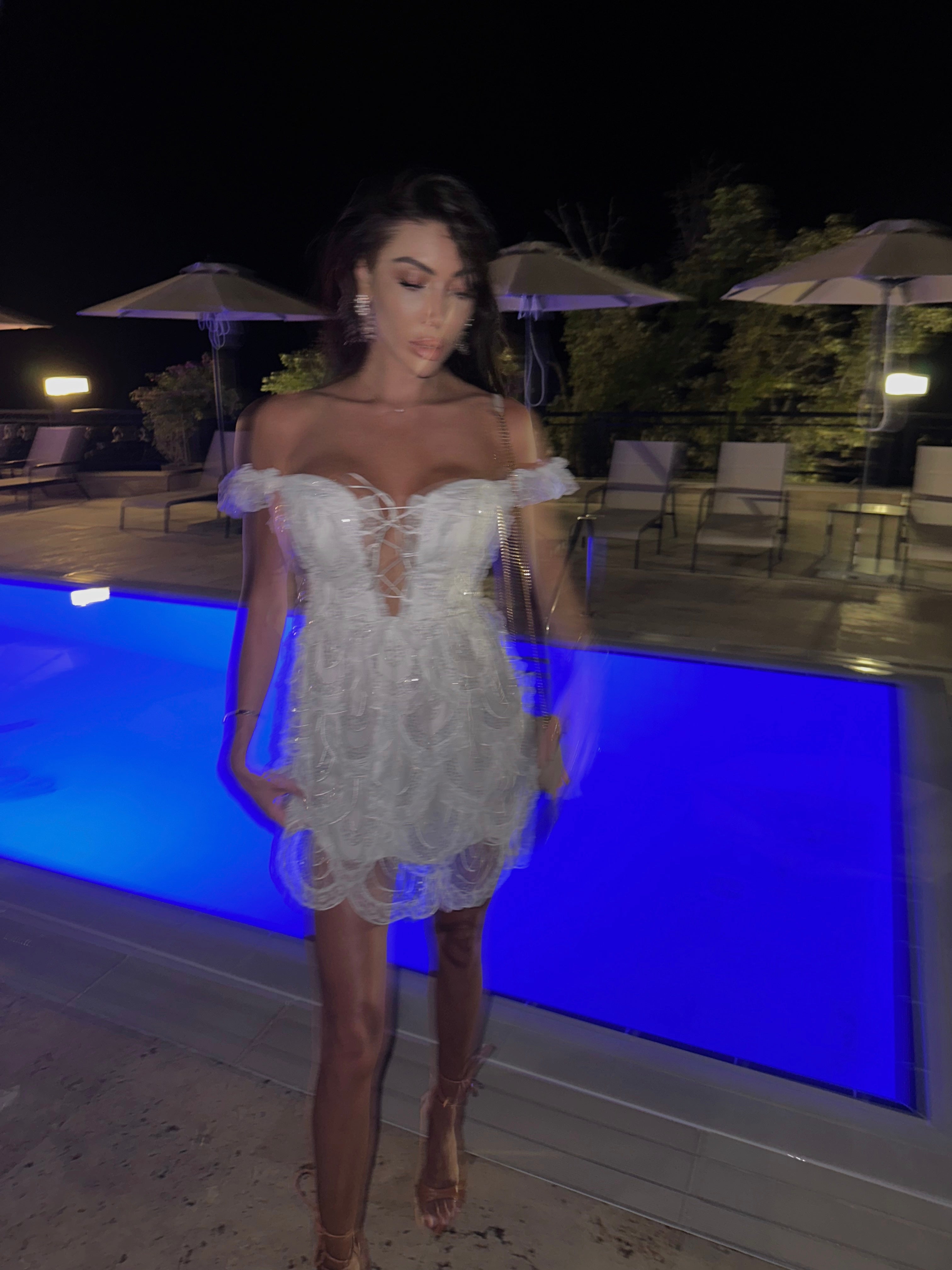 Рокля “Rima” бяла | White dress “Rima” | EZARO FASHION HOUSE