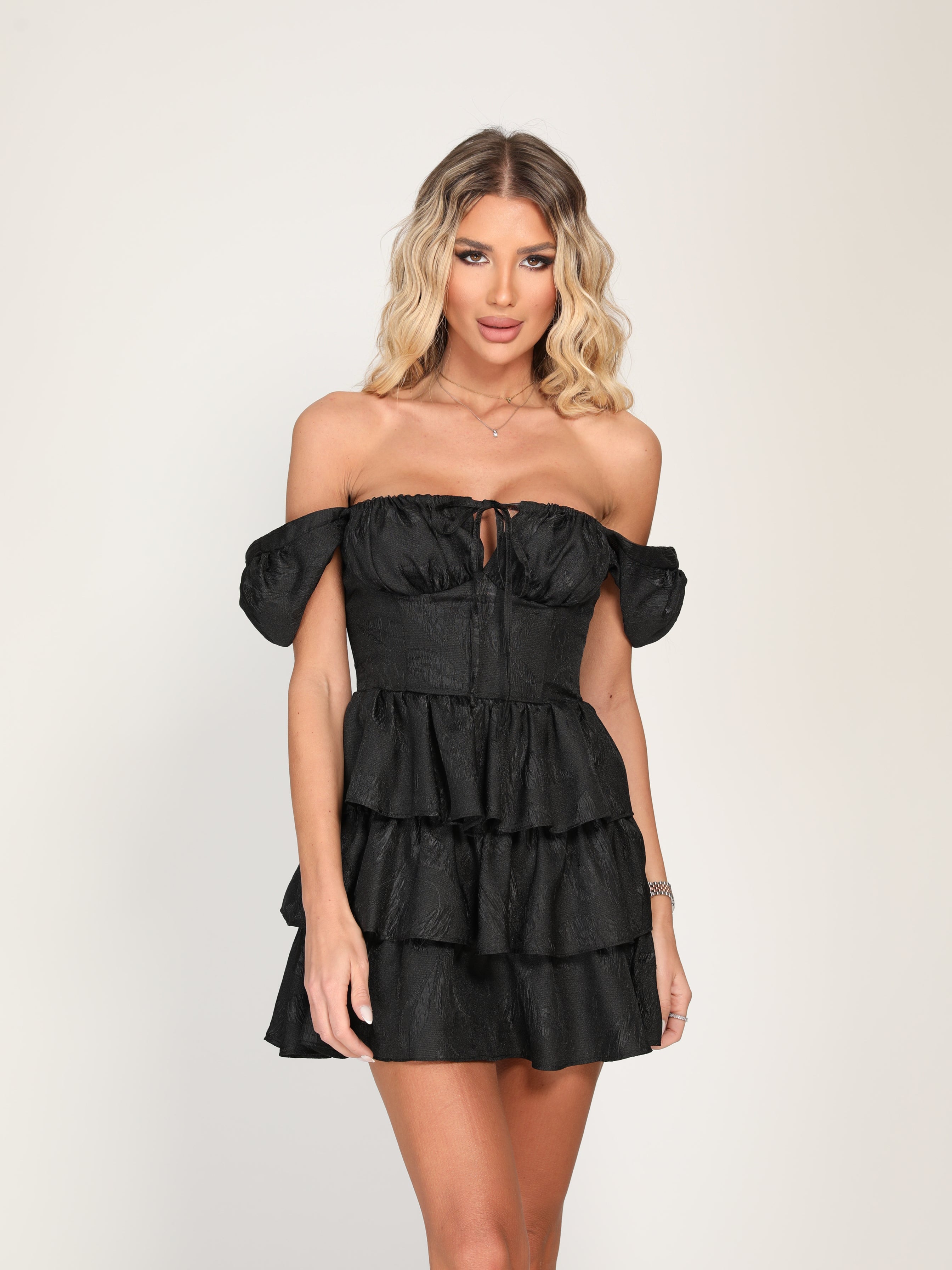 Рокля “Berta” black | Dress “Berta” black | EZARO FASHION HOUSE