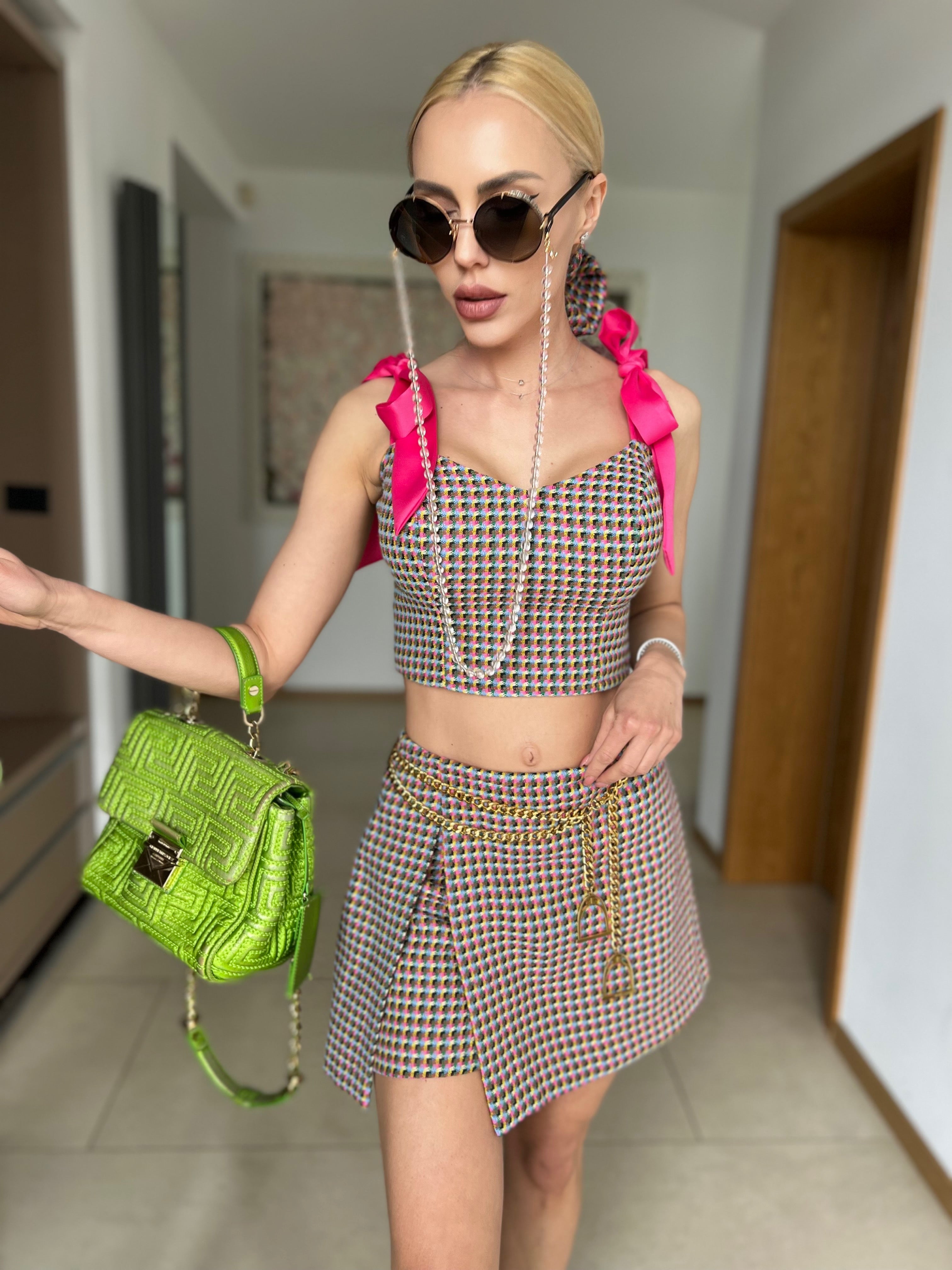 Топ с панделки “Celine” | Sleeveless bow top "Celine" | EZARO FASHION HOUSE