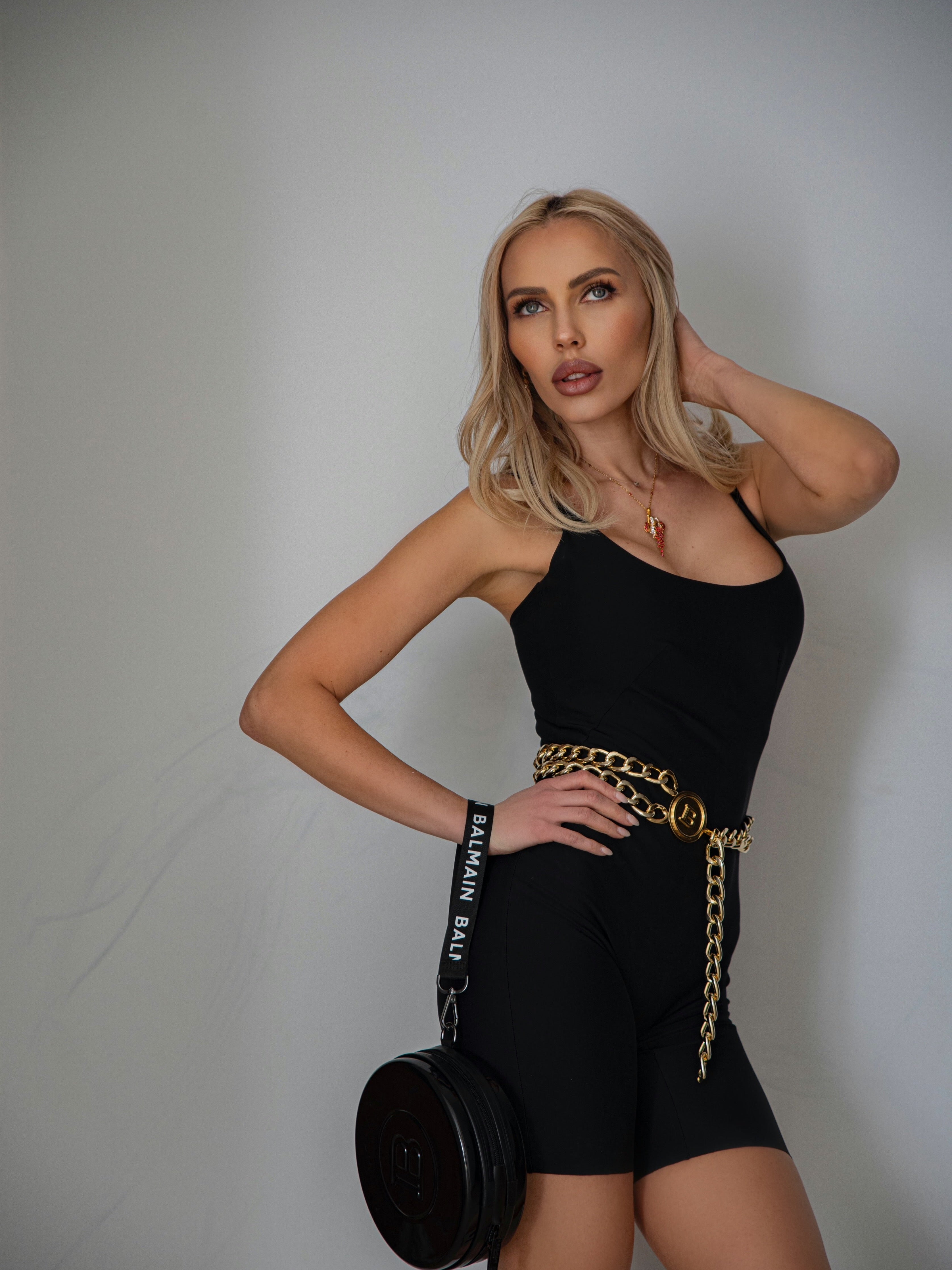 Черен стягащ гащеризон “Black panther” | Shaping jumpsuit “Black panther” black | EZARO FASHION HOUSE
