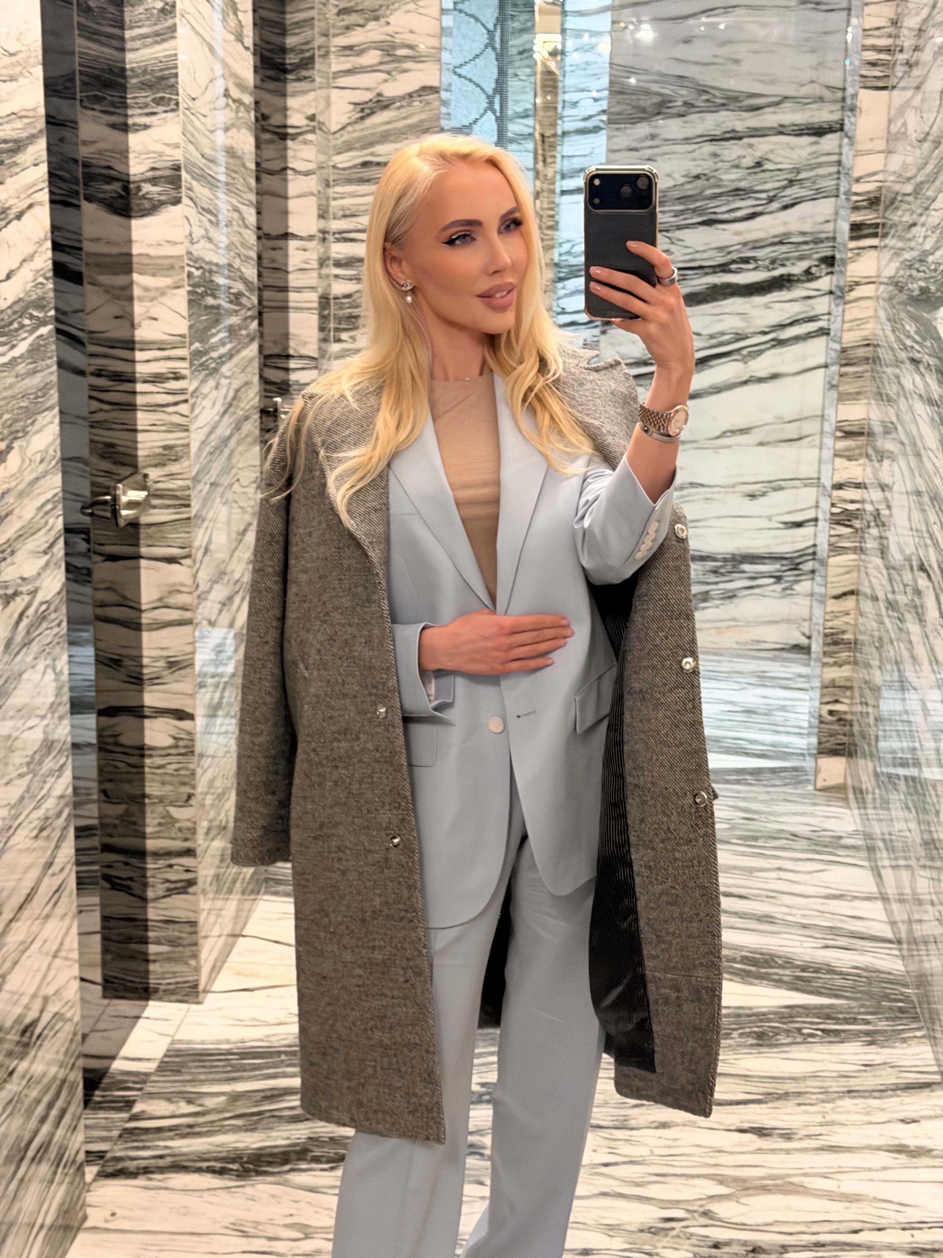 Костюм “Baby blue” | Естествени материи | По индивидуални размери | Възможност за персонализация